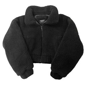 Streetwear Society Woman’s Cropped Teddy Jacket